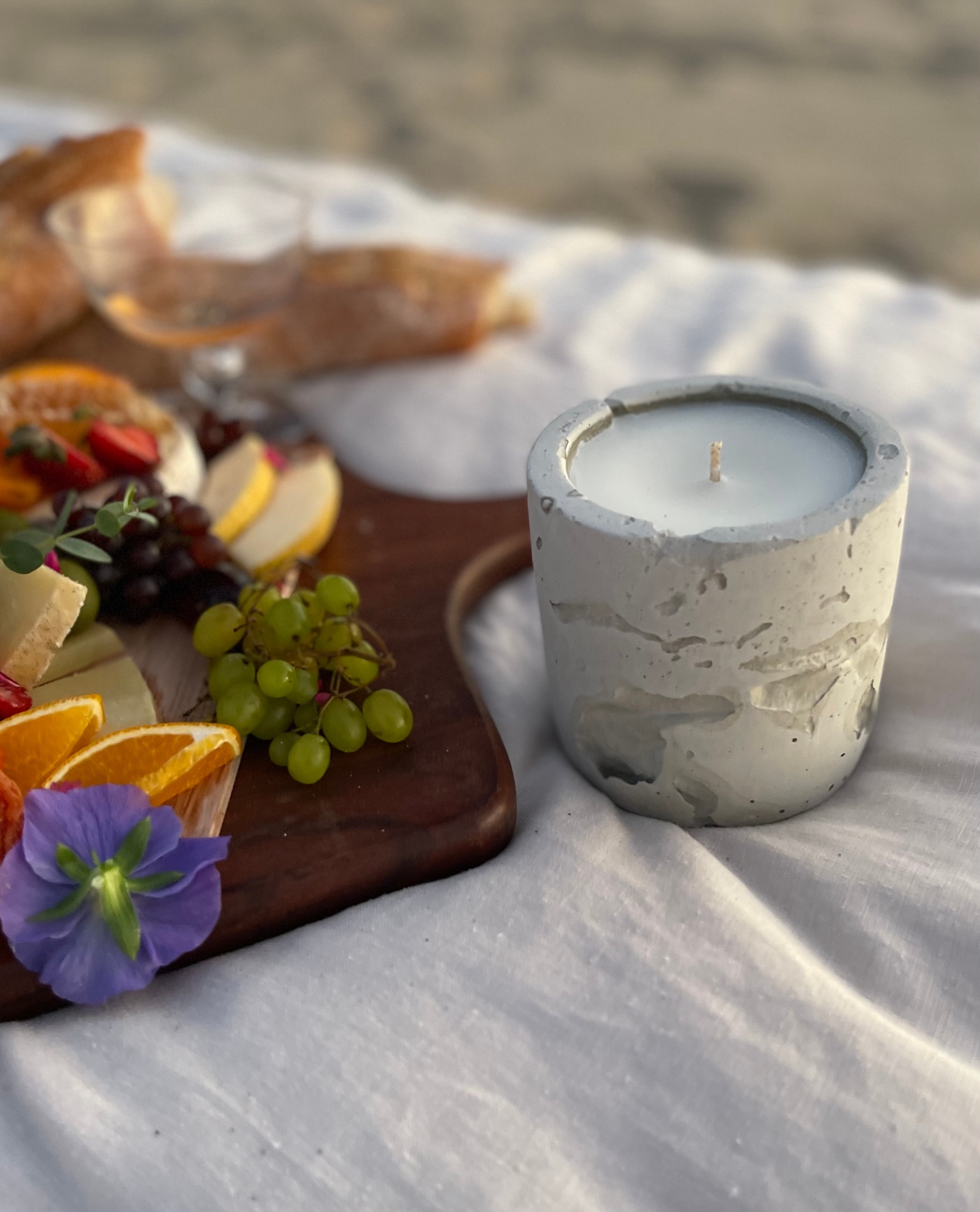picnic setting with charcuterie